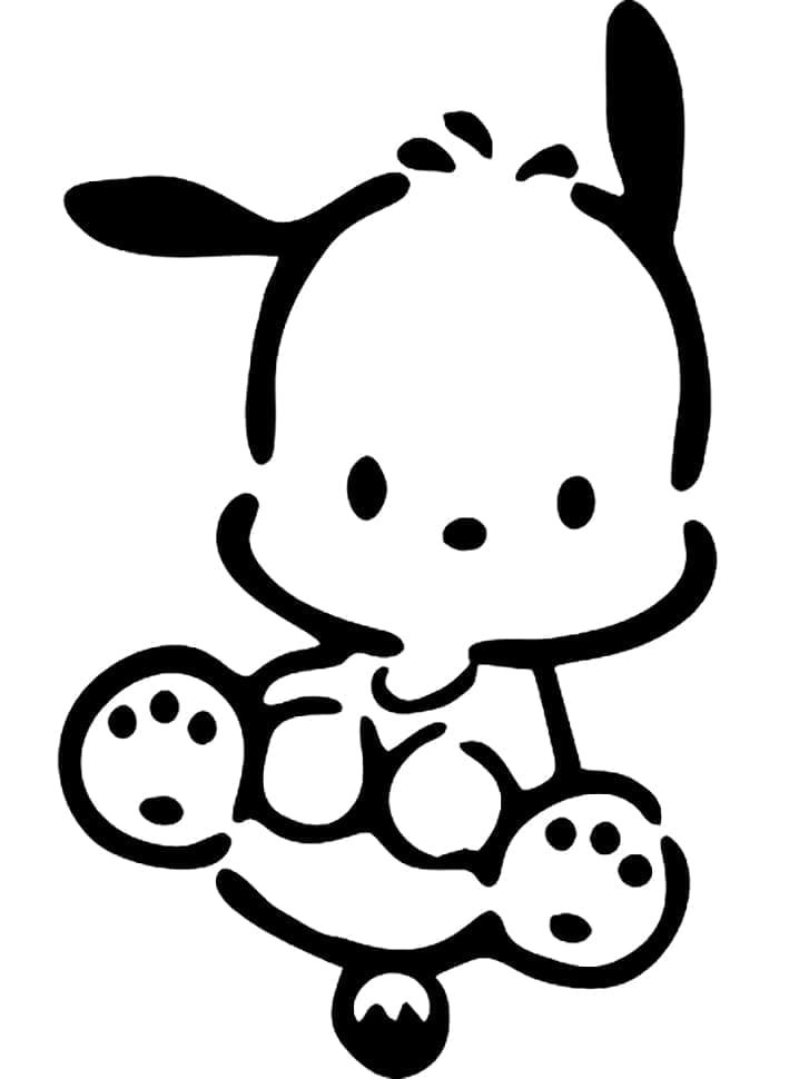 Cute Pochacco coloring page