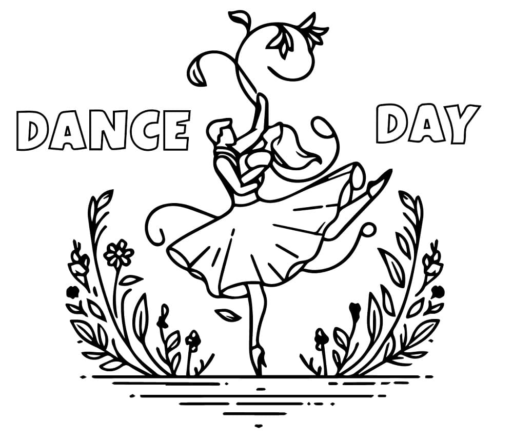 Dance Day Image coloring page