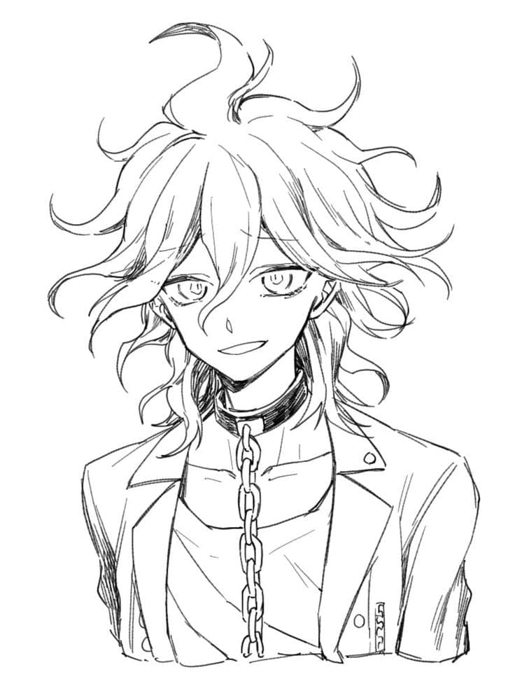 Drawing of Nagito Komaeda coloring page