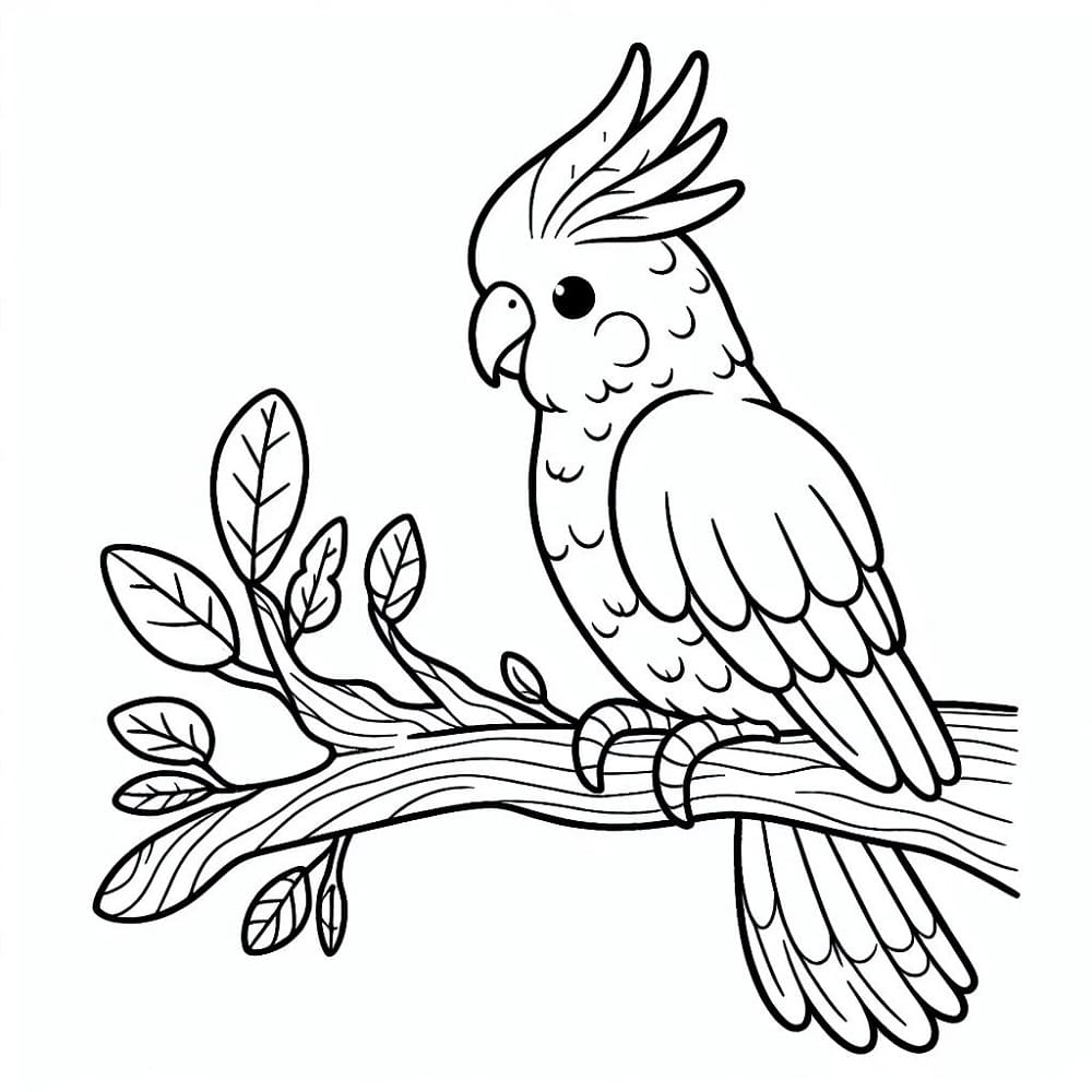 Cockatoo coloring pages