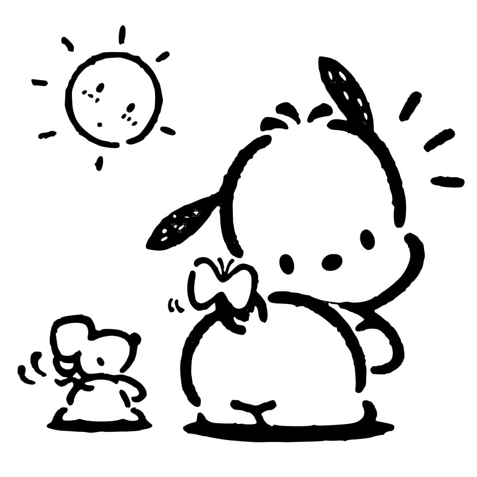 Funny Pochacco coloring page