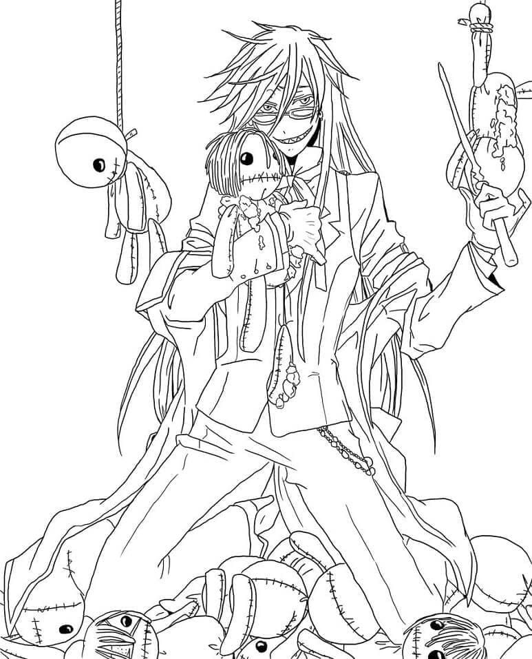 Grell Sutcliff from Black Butler coloring page