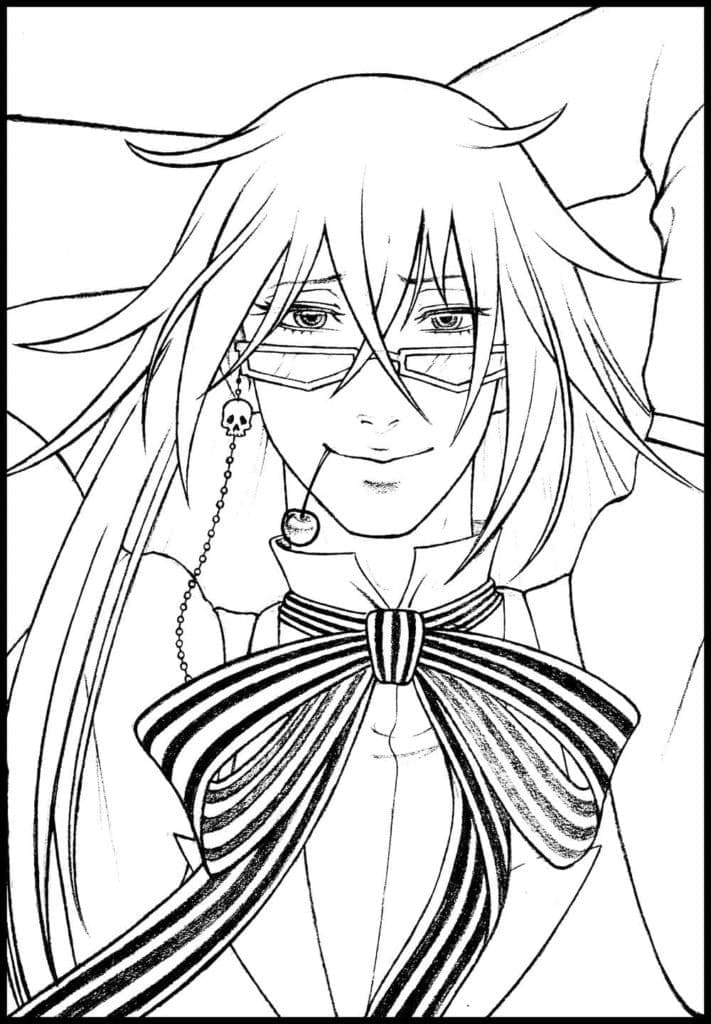 Grelle Sutcliff from Anime Black Butler coloring page