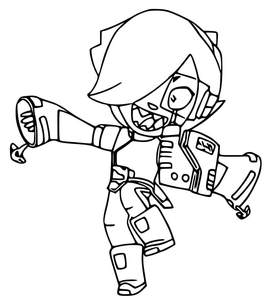 Happy Colette Brawl Stars coloring page