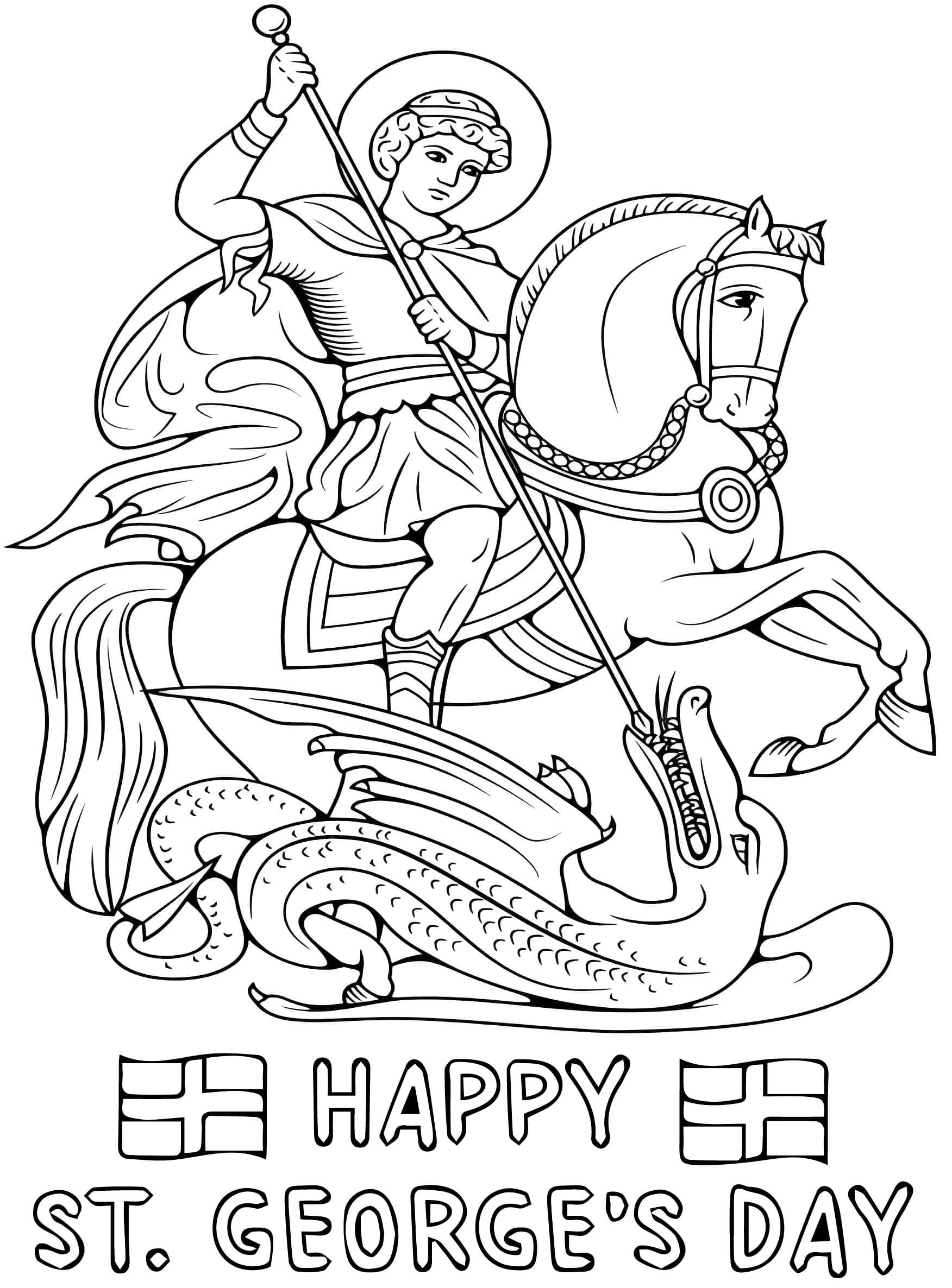 Happy St. George’s Day coloring page