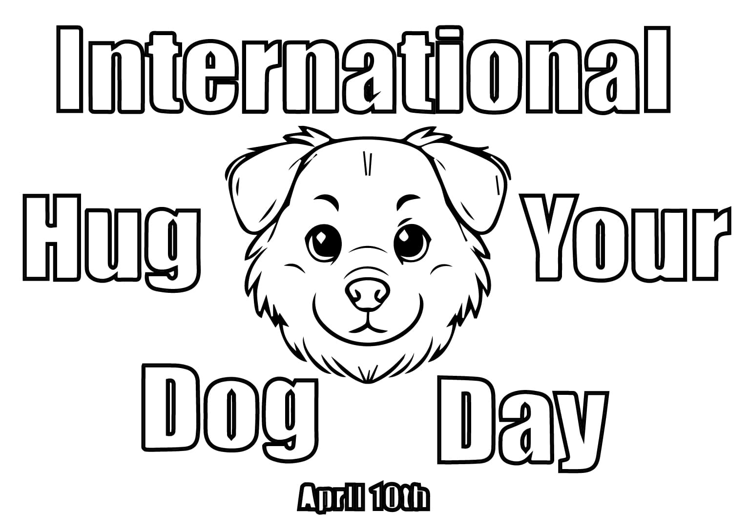 Hug Your Dog Day Printable