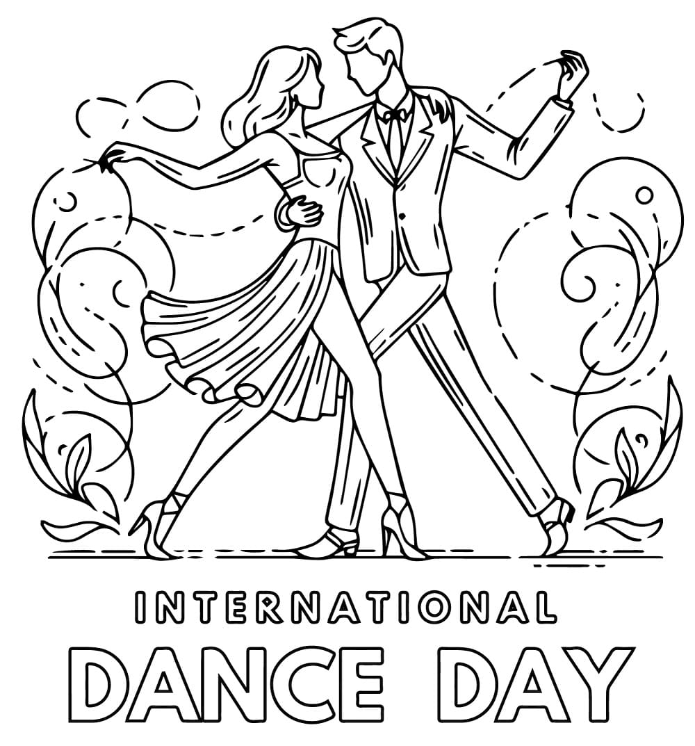 International Dance Day Image coloring page