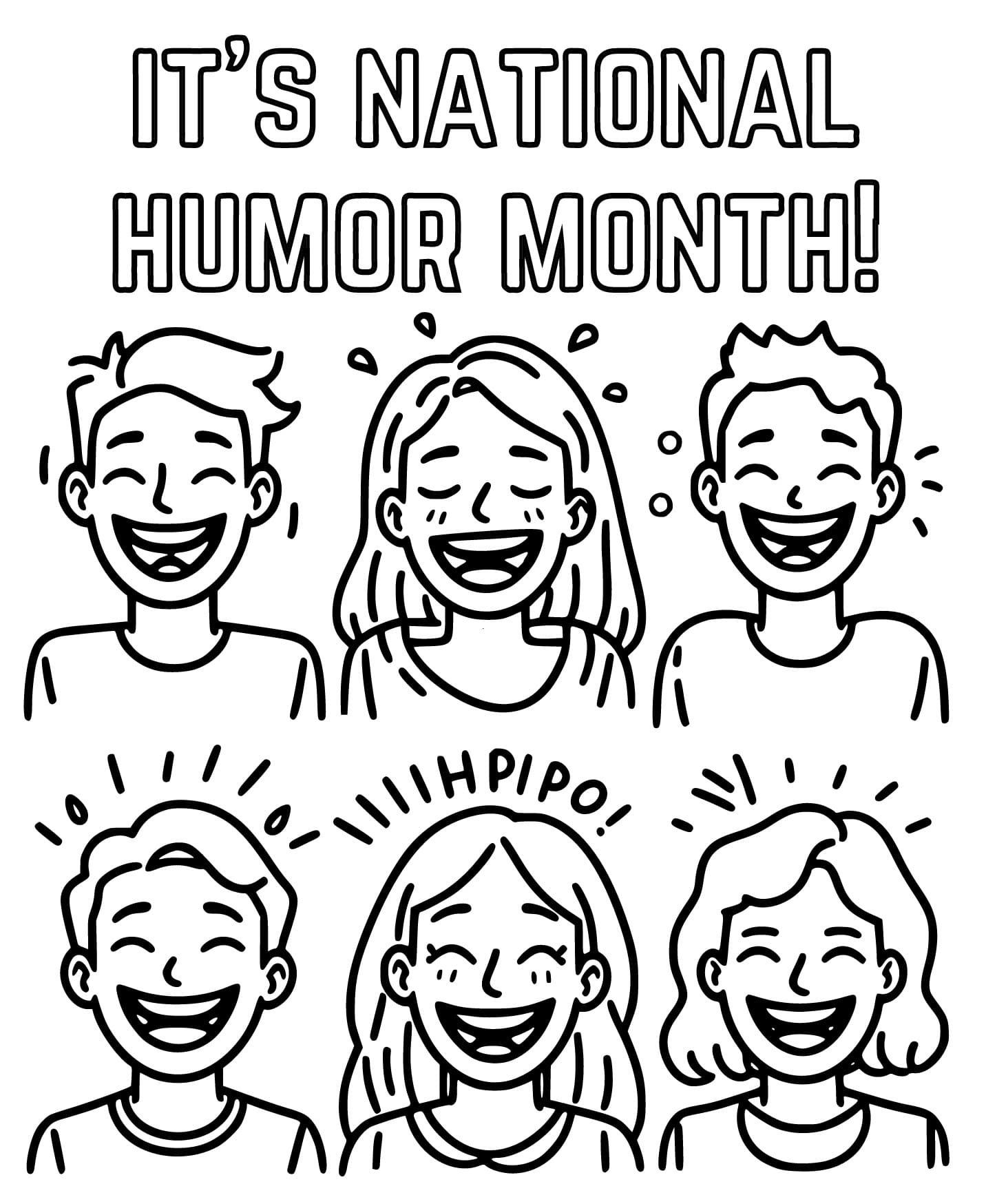 Humor Month coloring pages