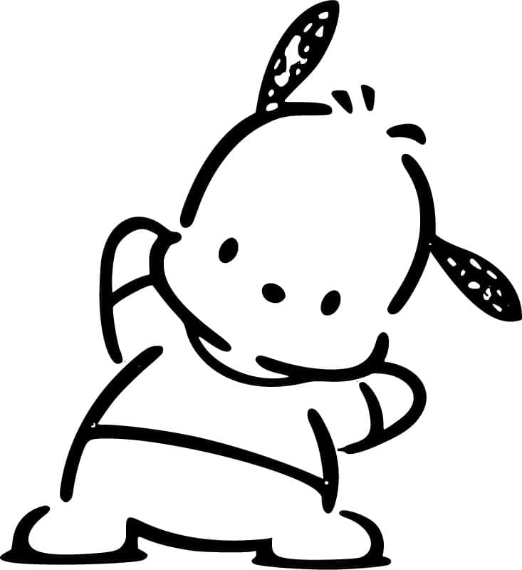 Joyful Pochacco coloring page