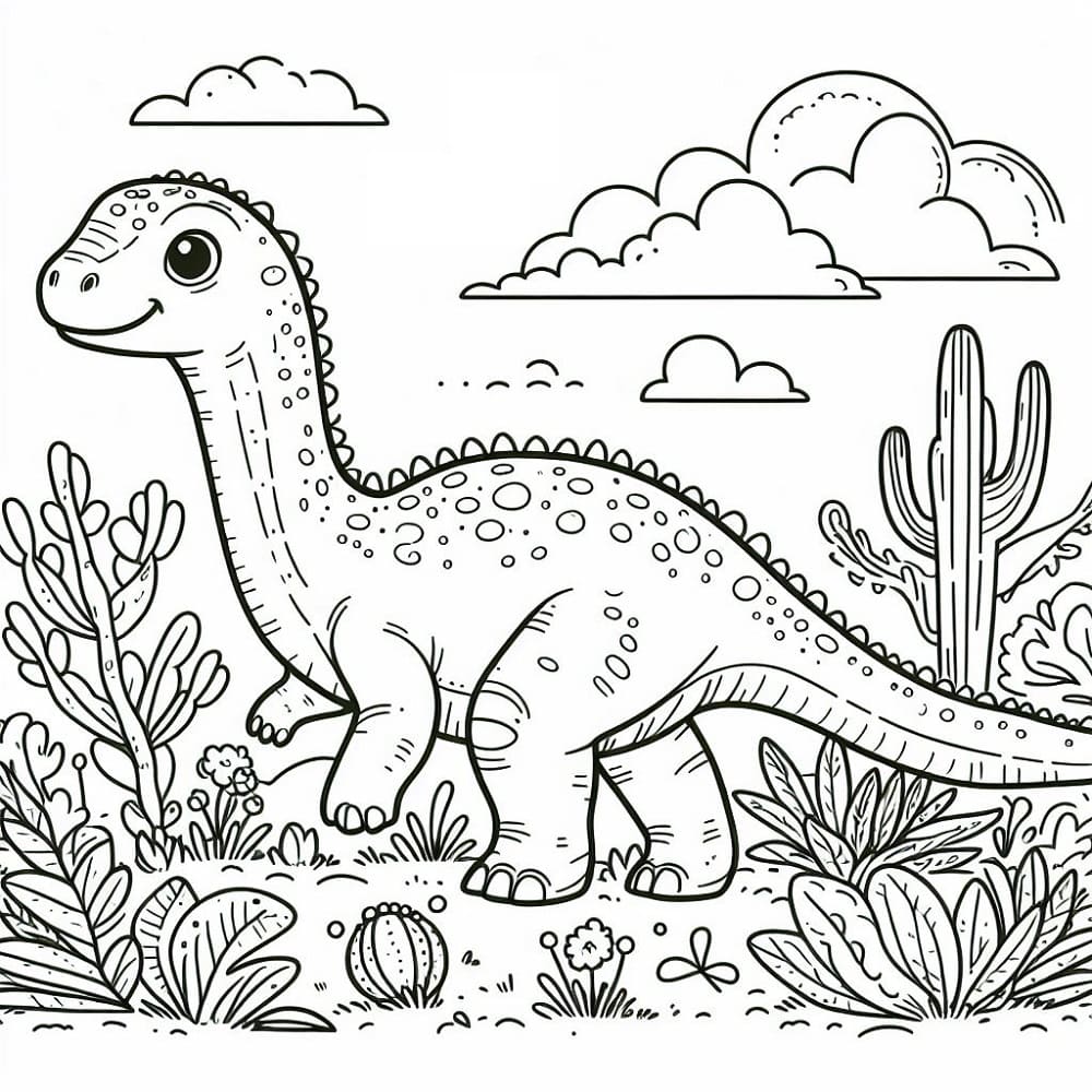 Lovely Camptosaurus coloring page