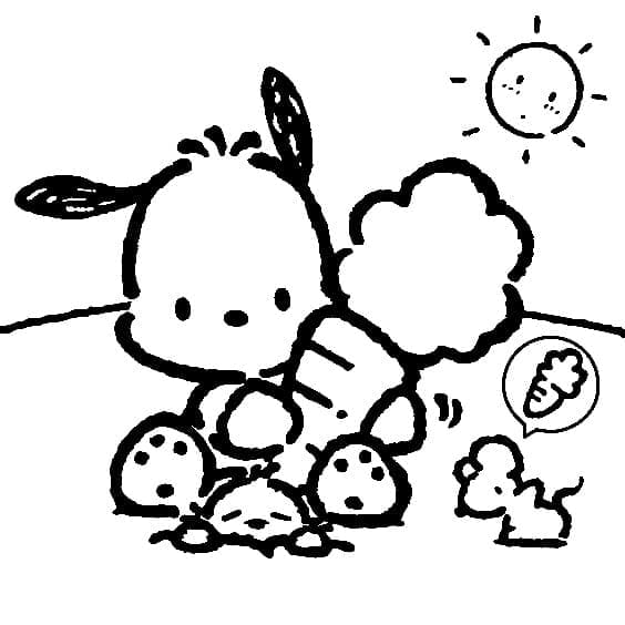 Pochacco On The Beach Coloring Page Download Print Or Color Online For Free 0822