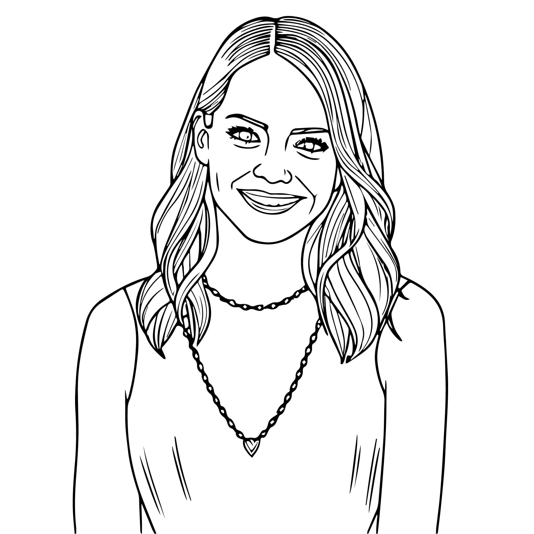 Emma Stone Coloring Pages - Coloringlib