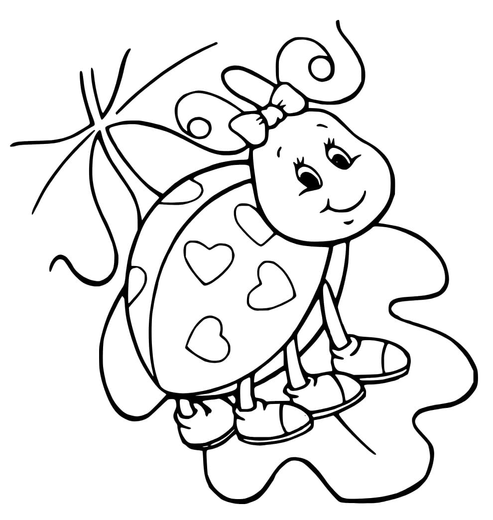 Pretty Ladybug coloring page