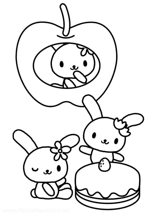 Pretty Usahana coloring page