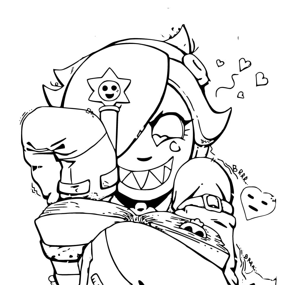 Printable Colette Brawl Stars coloring page