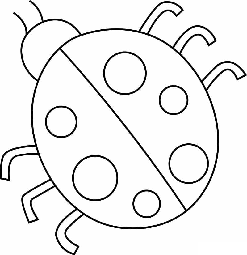 Simple Ladybug coloring page