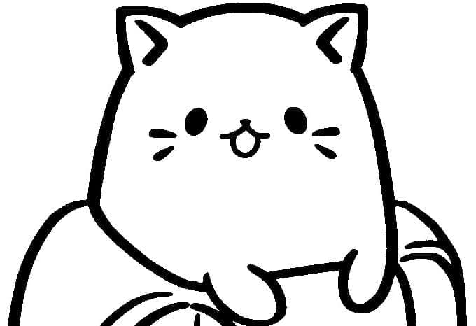 Smiling Bananya coloring page