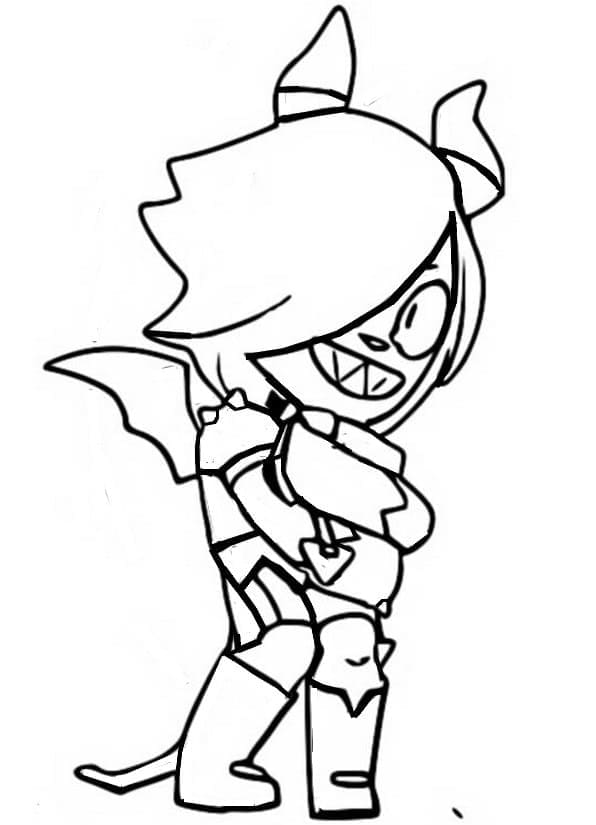 Trixie Colette Brawl Stars coloring page