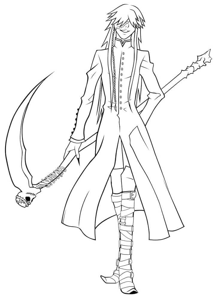 Undertaker from Anime Black Butler coloring page