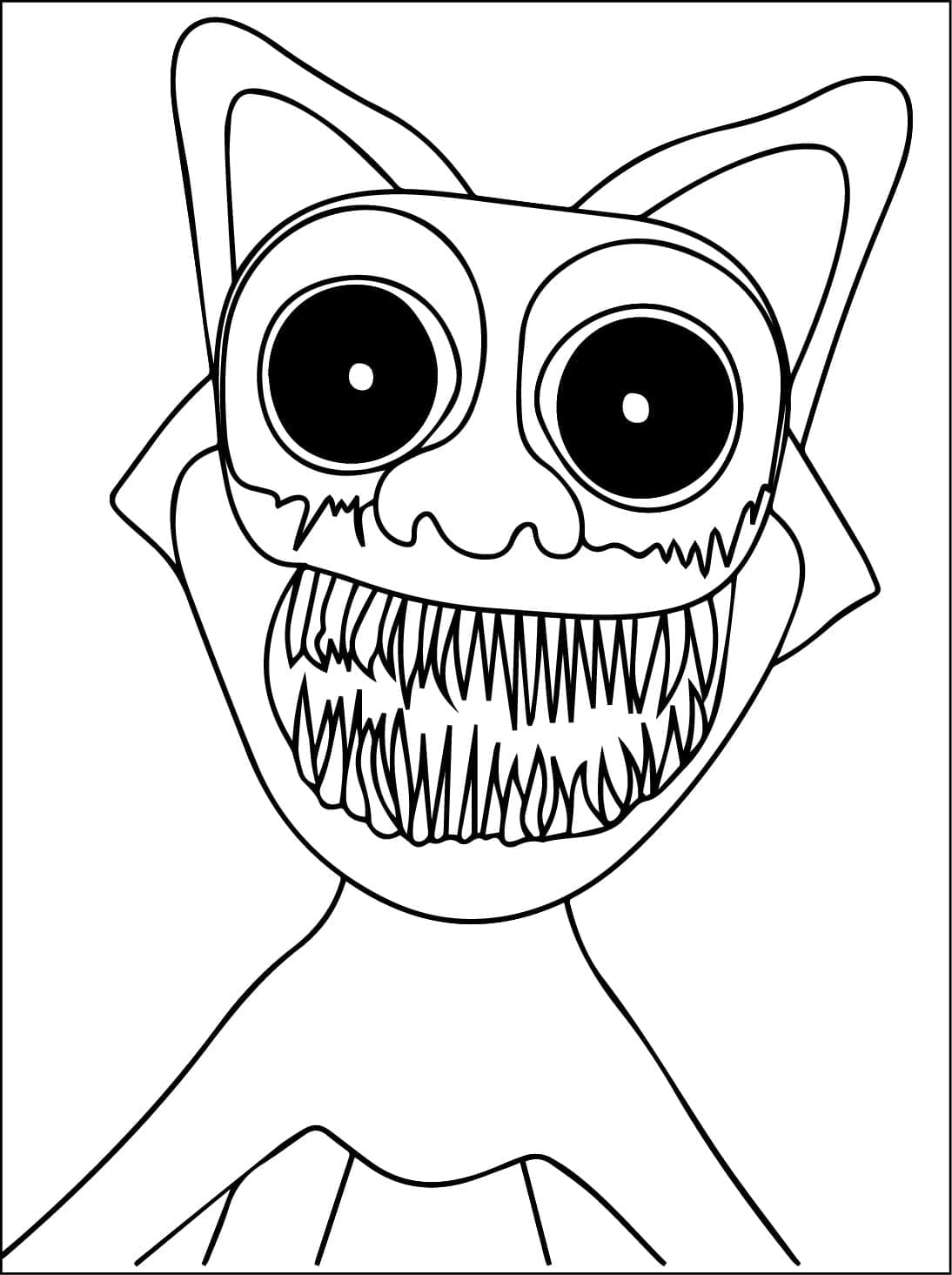 Zoonomaly Smile Cat coloring page