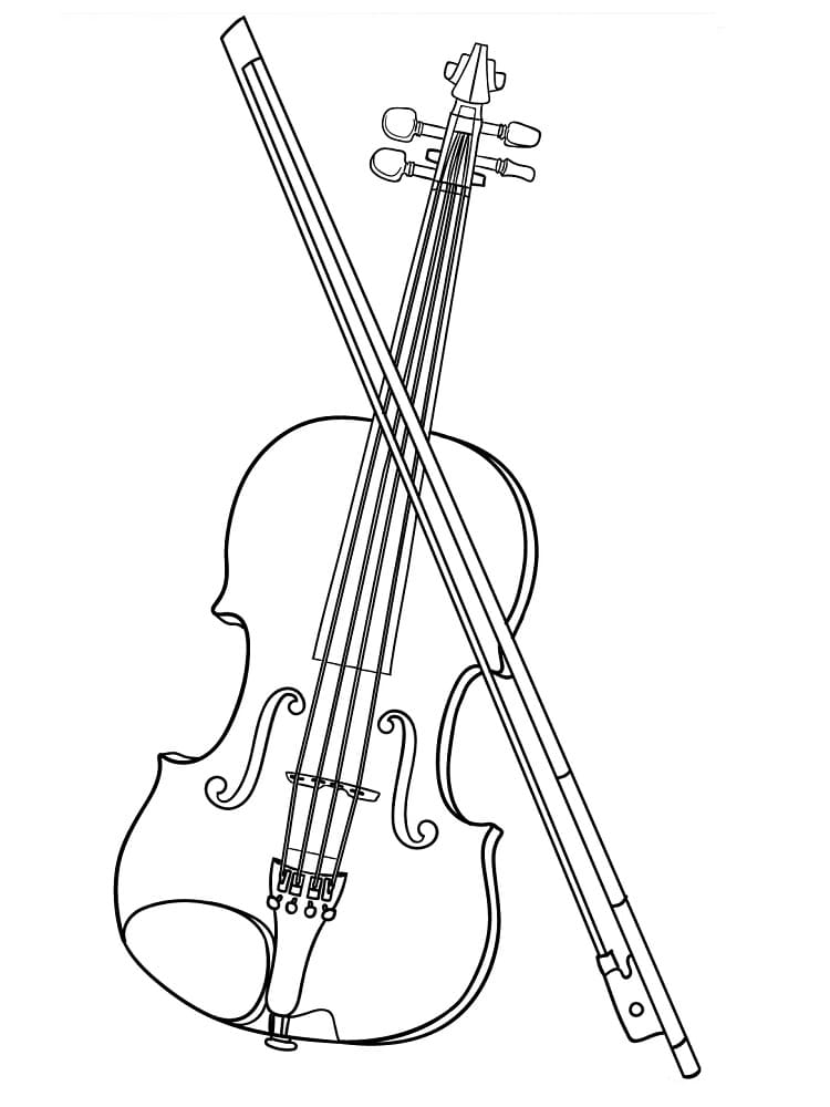 Beautiful Violin coloring page