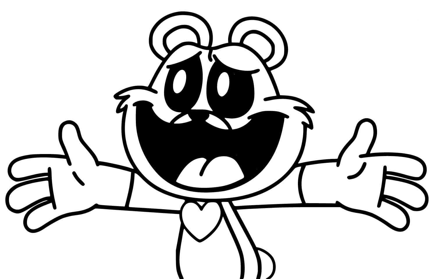 Cartoon Bobby BearHug coloring page