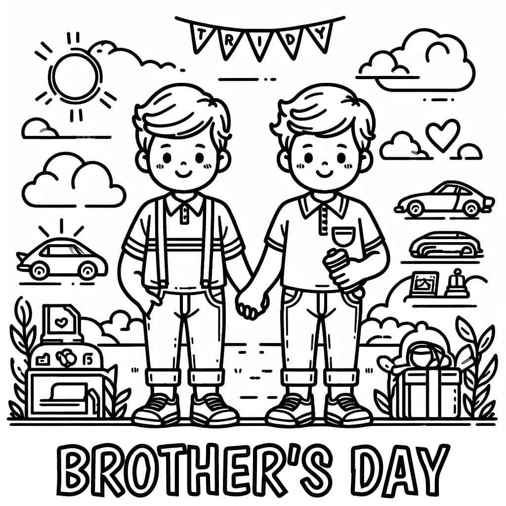 Celebrate Brother’s Day coloring page