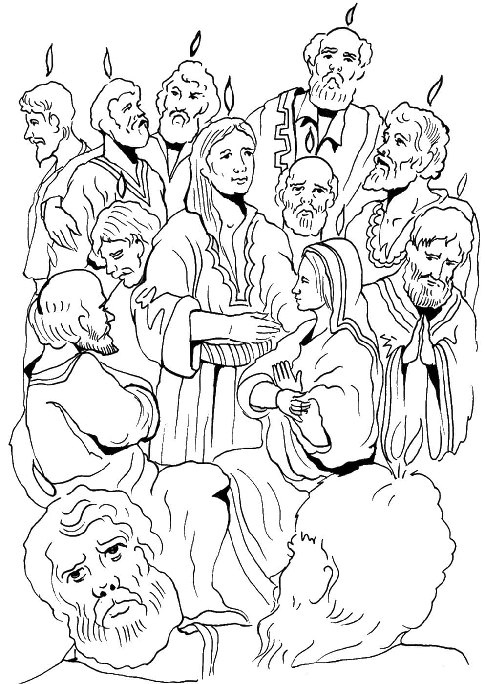 Day of Pentecost coloring page