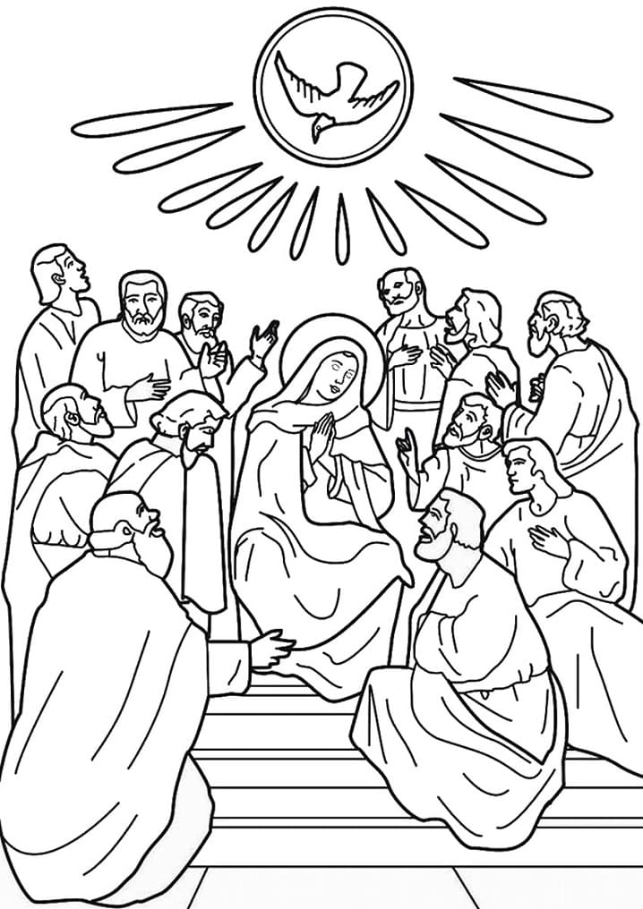 Free Pentecost coloring page