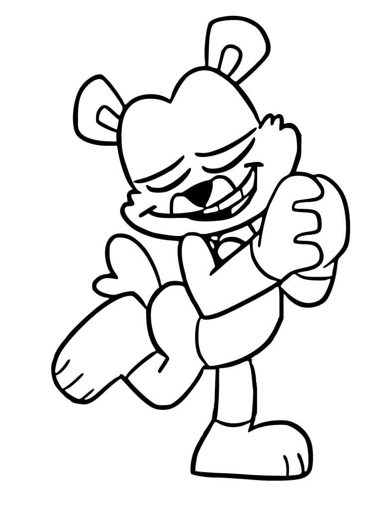 Happy Bobby BearHug coloring page