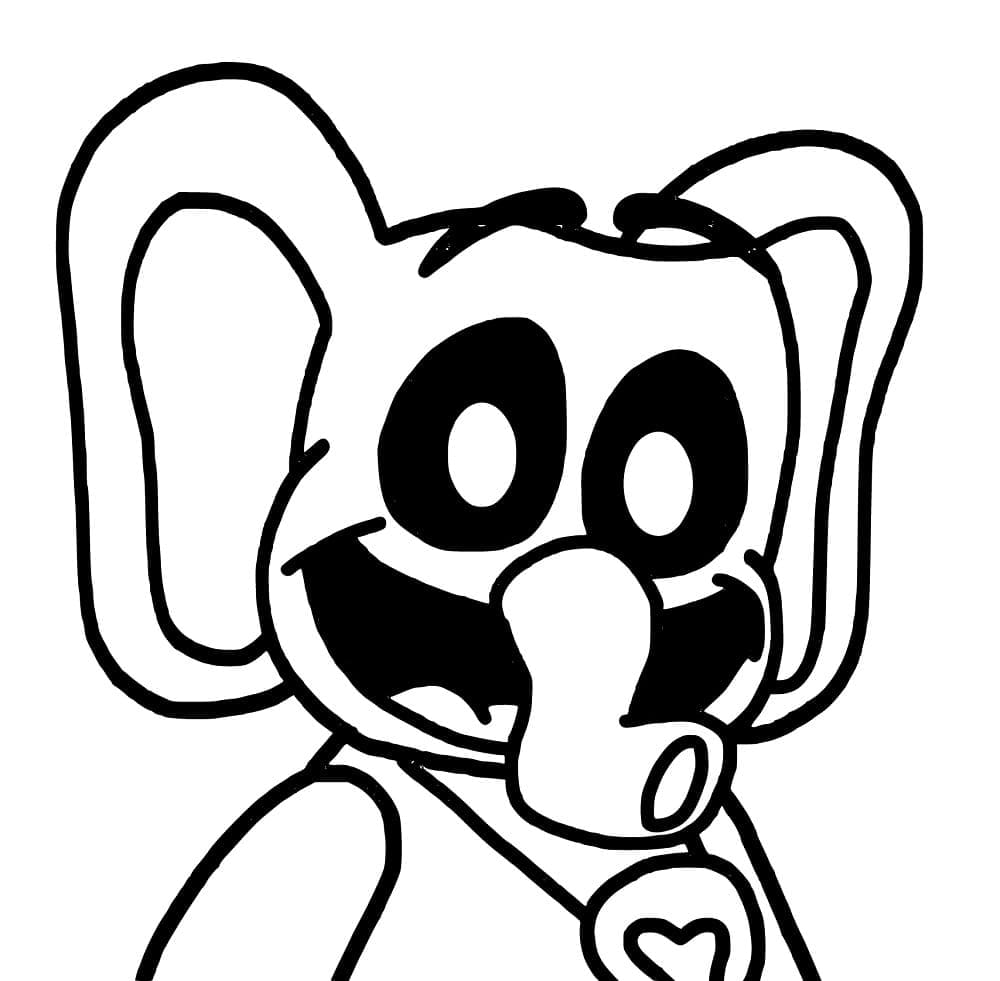 Happy Bubba Bubbaphant coloring page