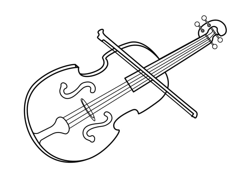 Nice Violin coloring page