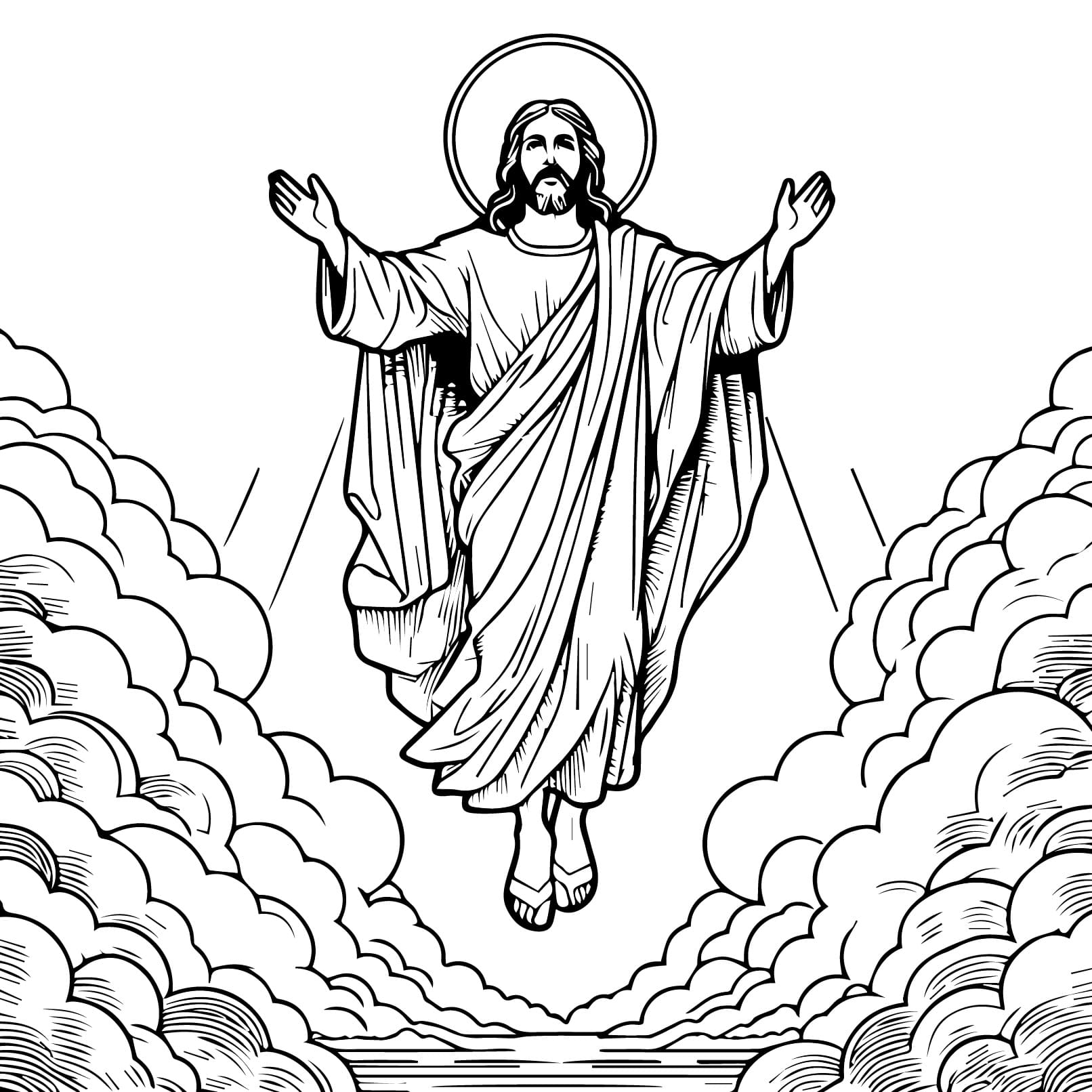 Printable Ascension Day coloring page - Download, Print or Color Online ...