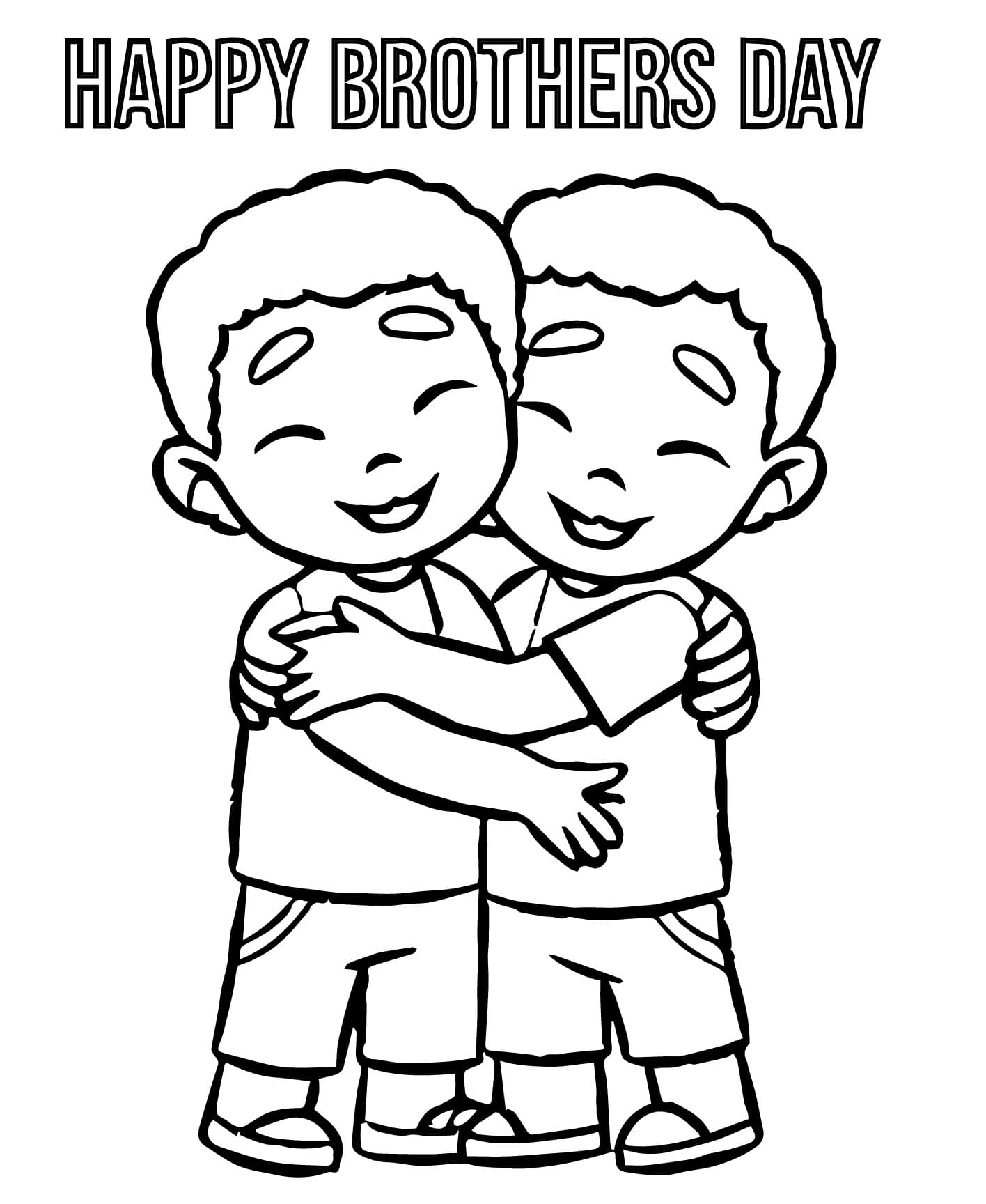 Printable Brother’s Day coloring page