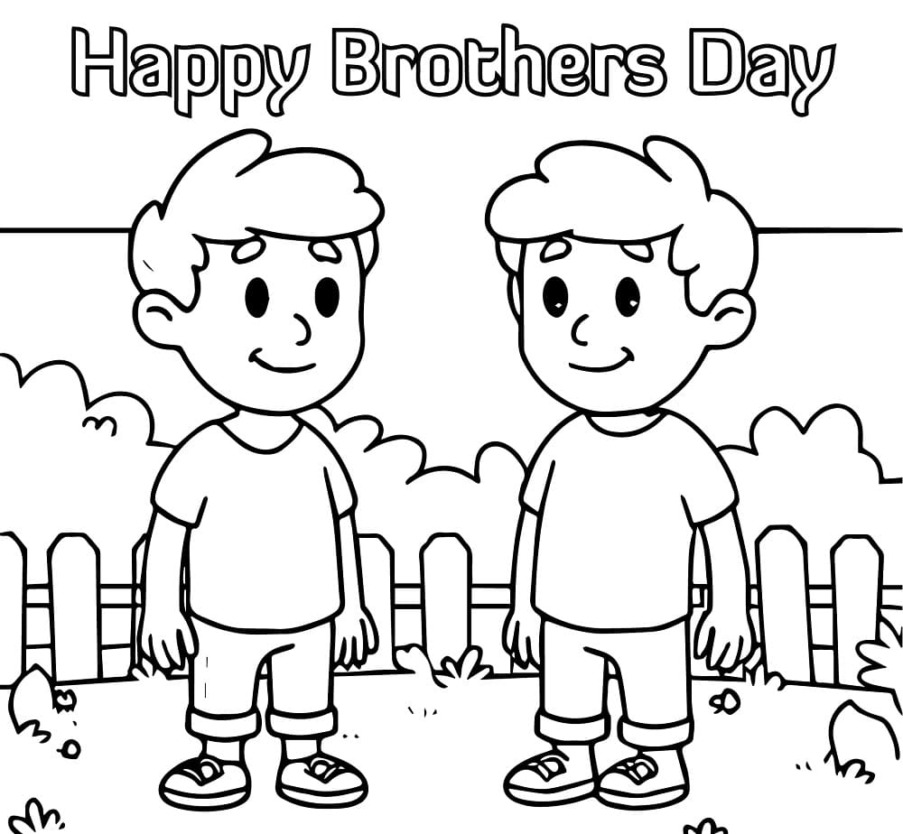 Printable Happy Brother’s Day coloring page