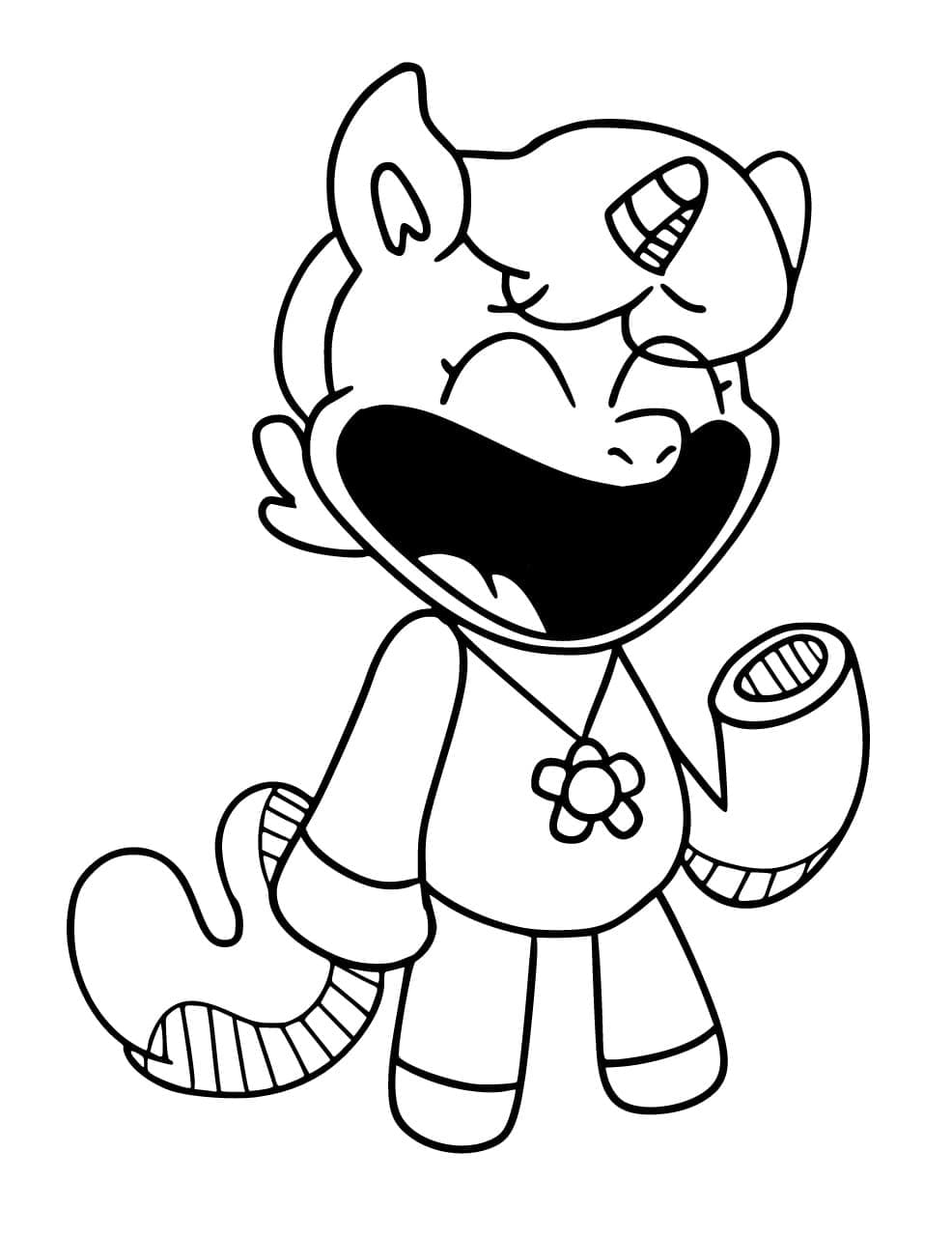 Smiling Critters CraftyCorn coloring page