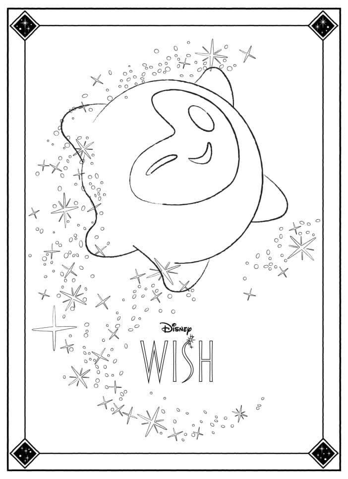 Star from Disney Wish coloring page