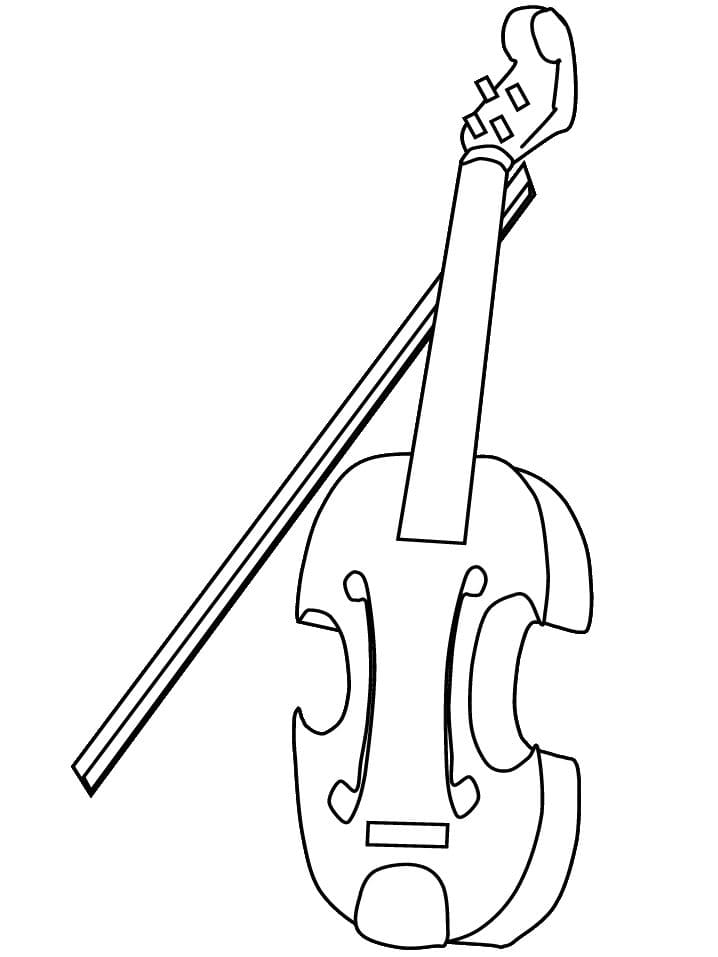 Very Simple Violin coloring page