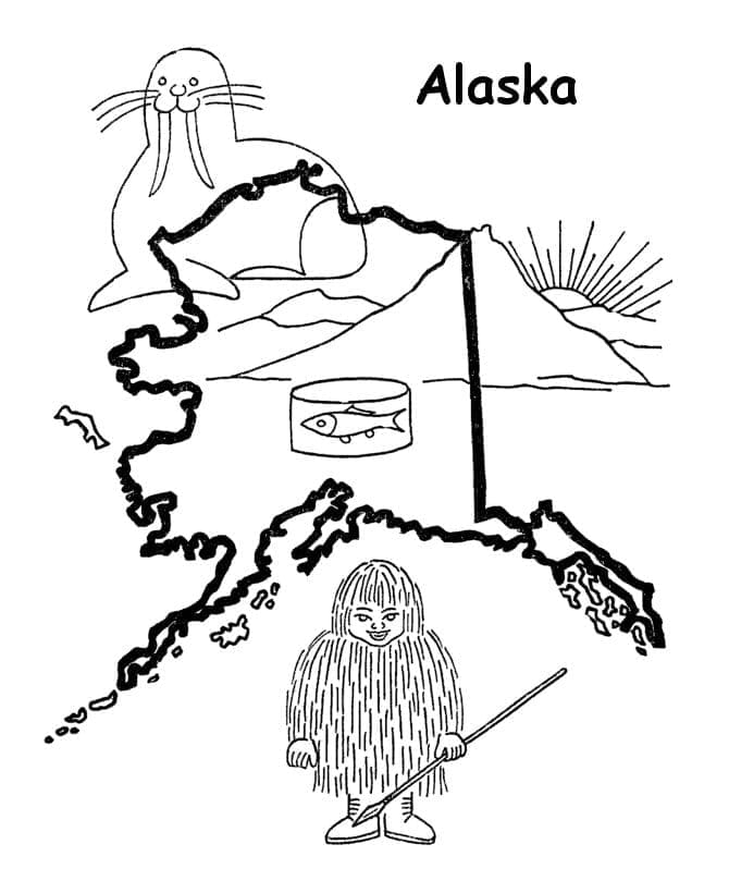 Alaska Free coloring page