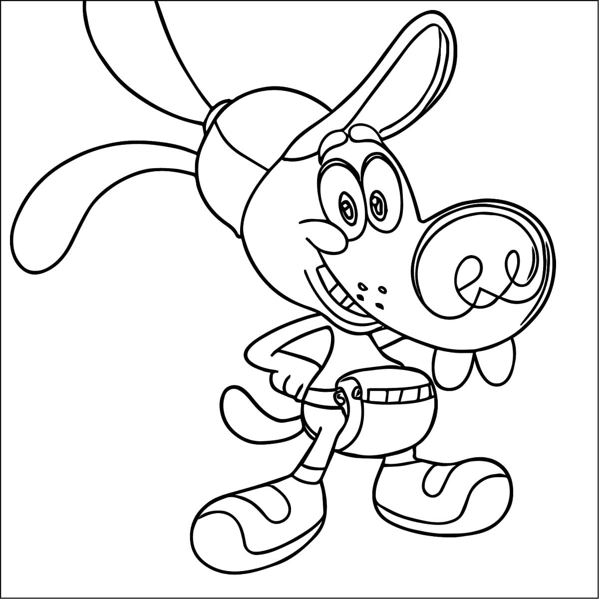 Bloofy from Inside Out 2 coloring page