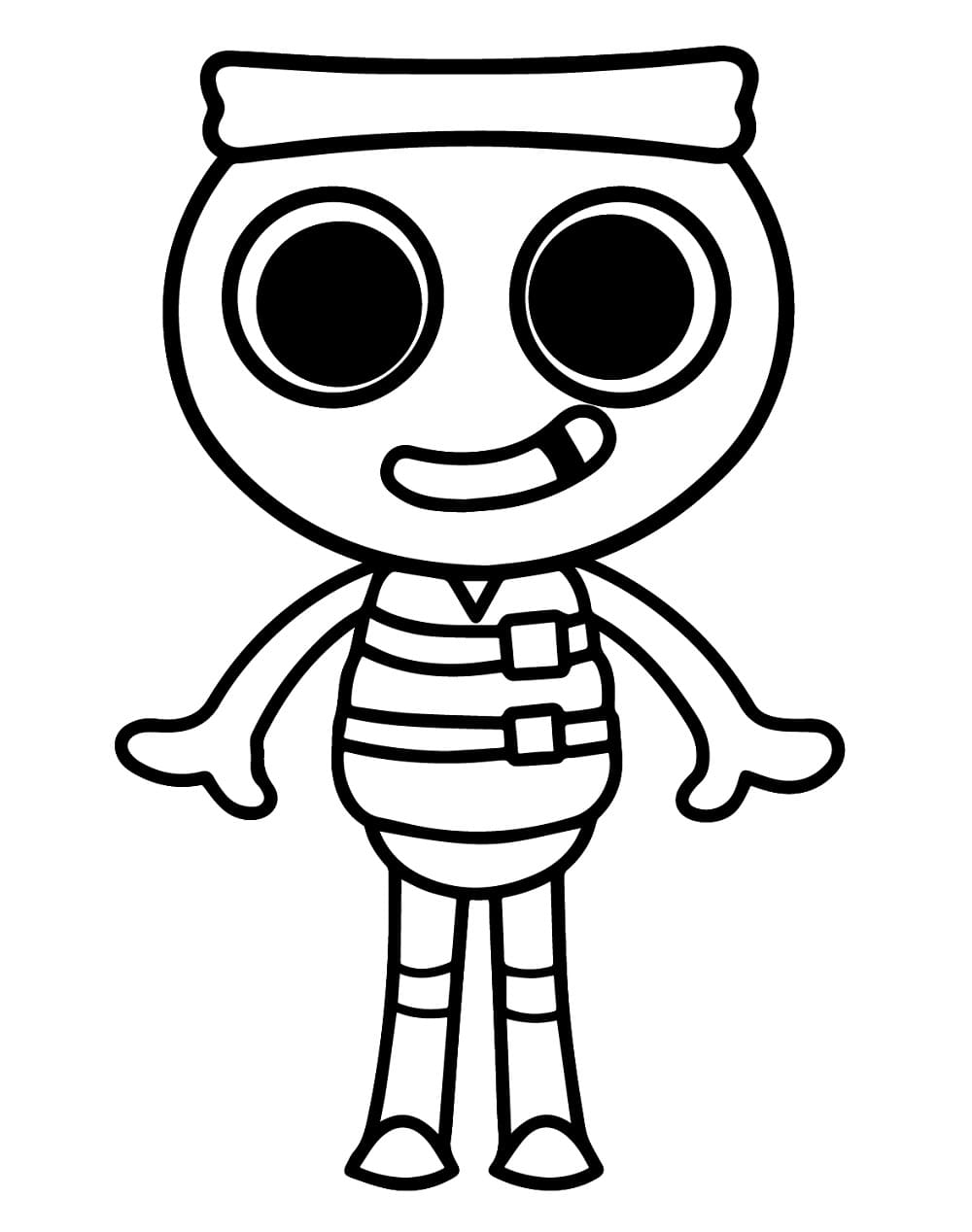 Finn from Dandy’s World coloring page