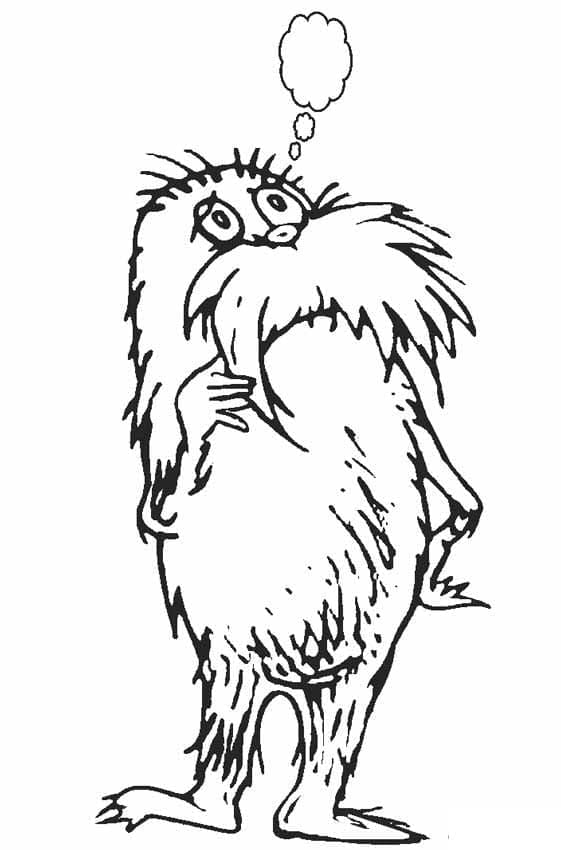 Lorax Thinking coloring page - Download, Print or Color Online for Free