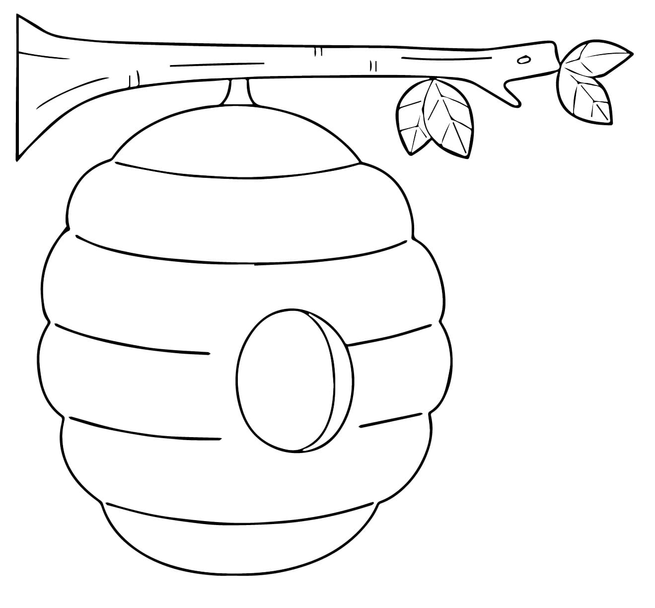 Nice Beehive coloring page