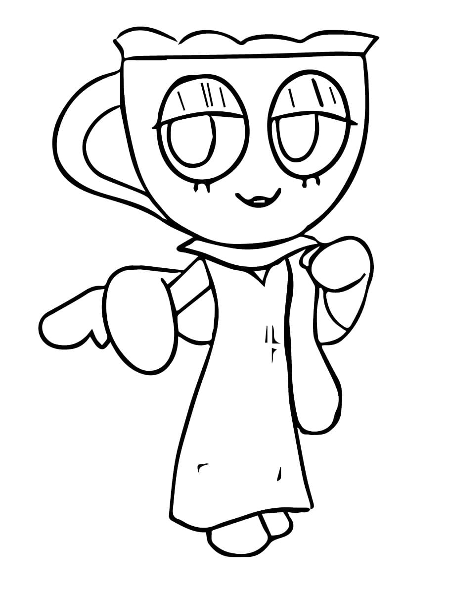 Teagan from Dandy’s World coloring page