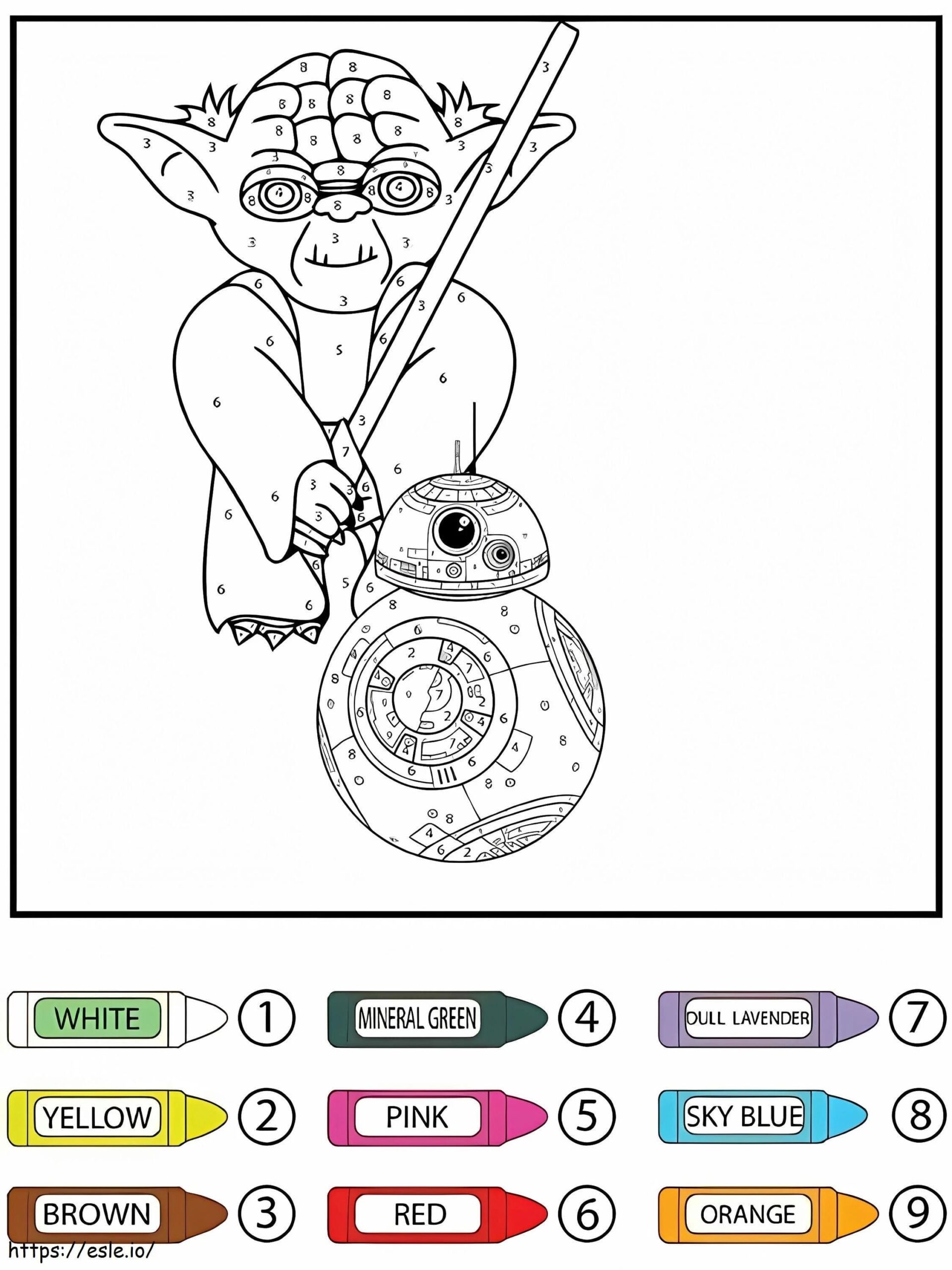 Star Wars Color by Number Free coloring page