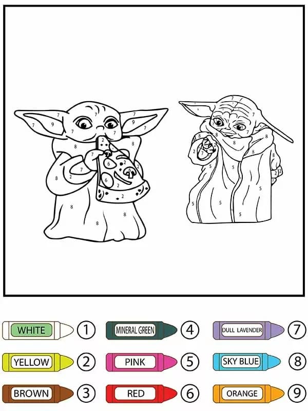 Star Wars Color by Number Worksheet