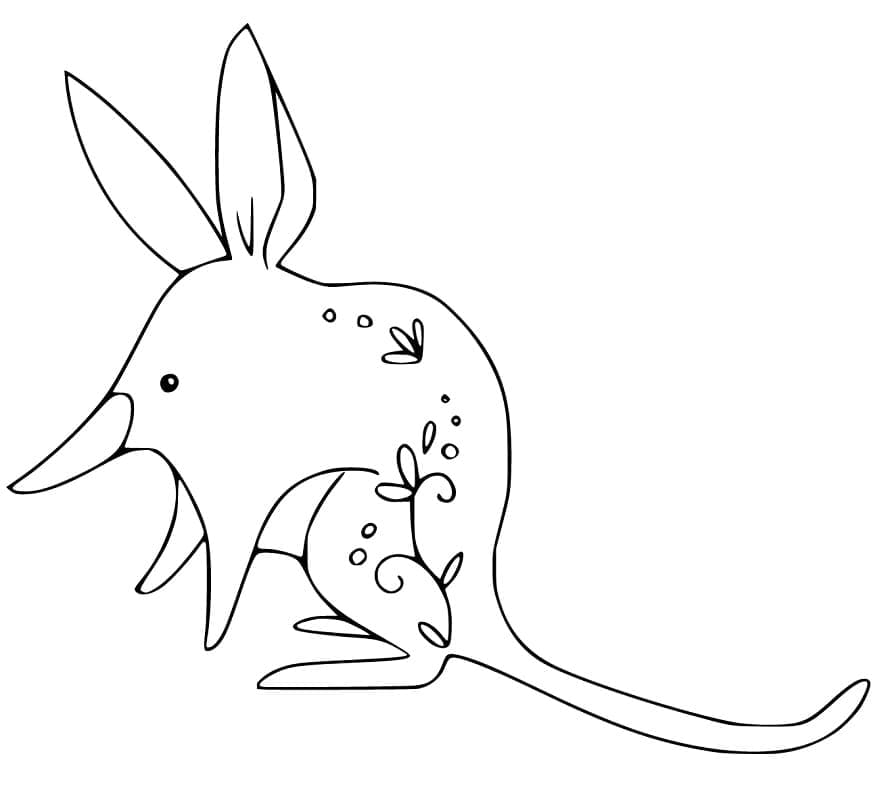 Abstract Bilby coloring page