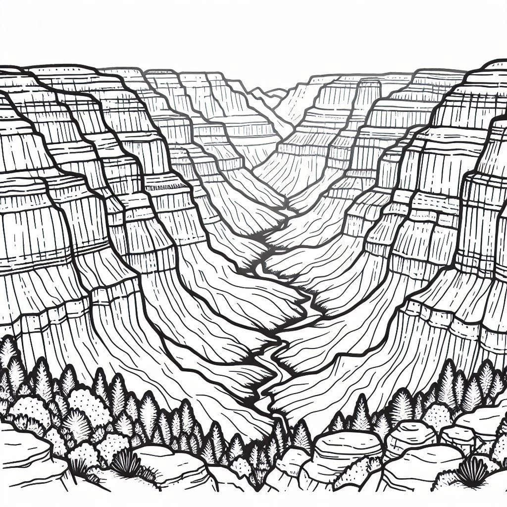 Amazing Grand Canyon coloring page