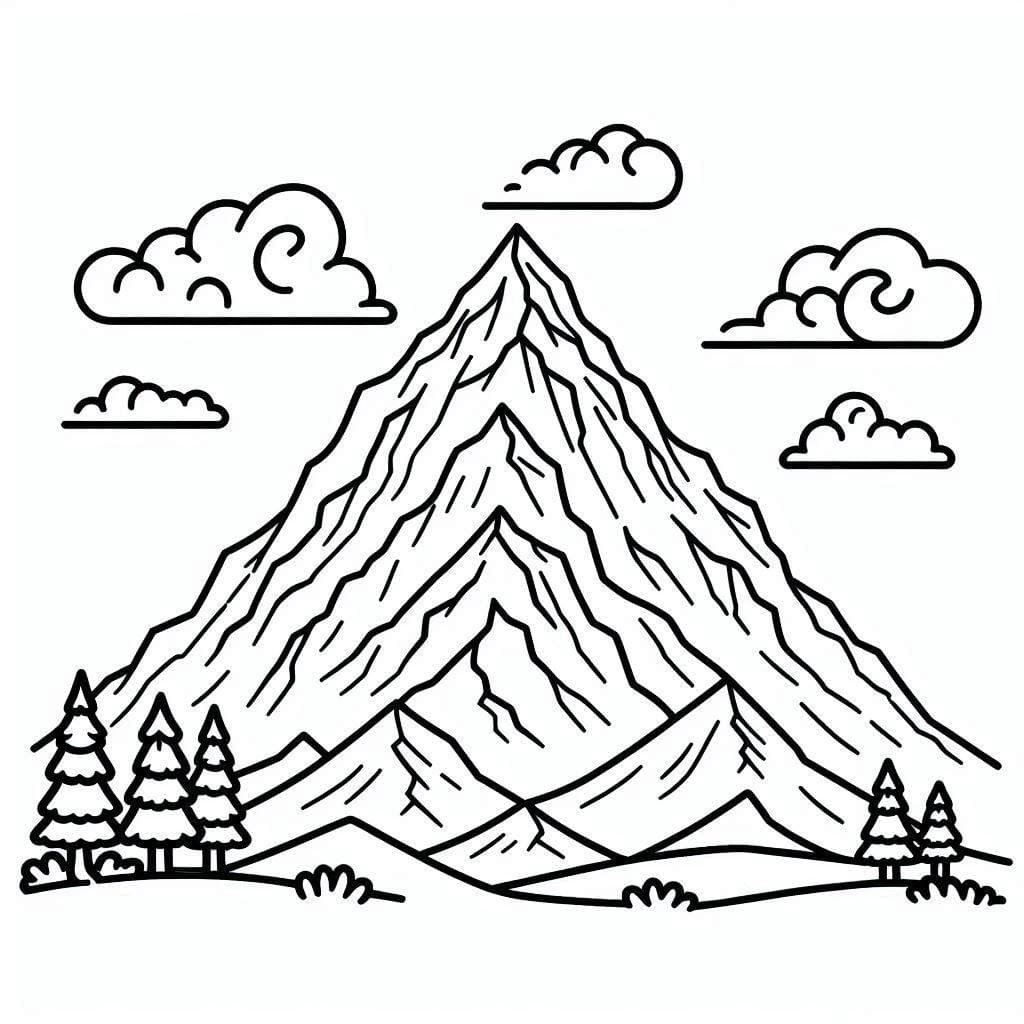 Amazing Mount Everest coloring page