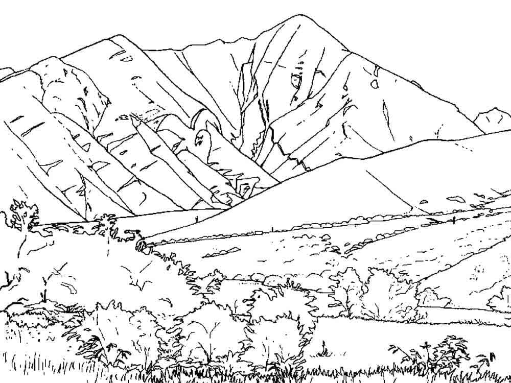 Drawing of Mountain